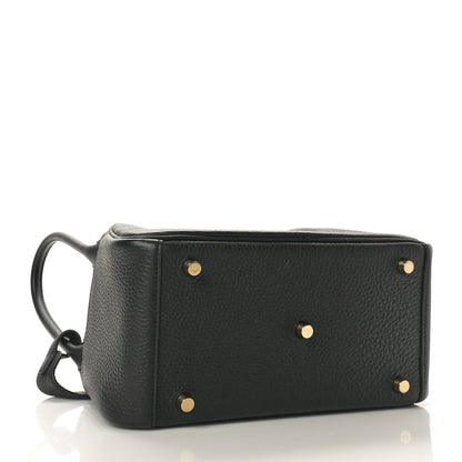 Hermes Taurillon Clemence Lindy 26 Black 4 of 12