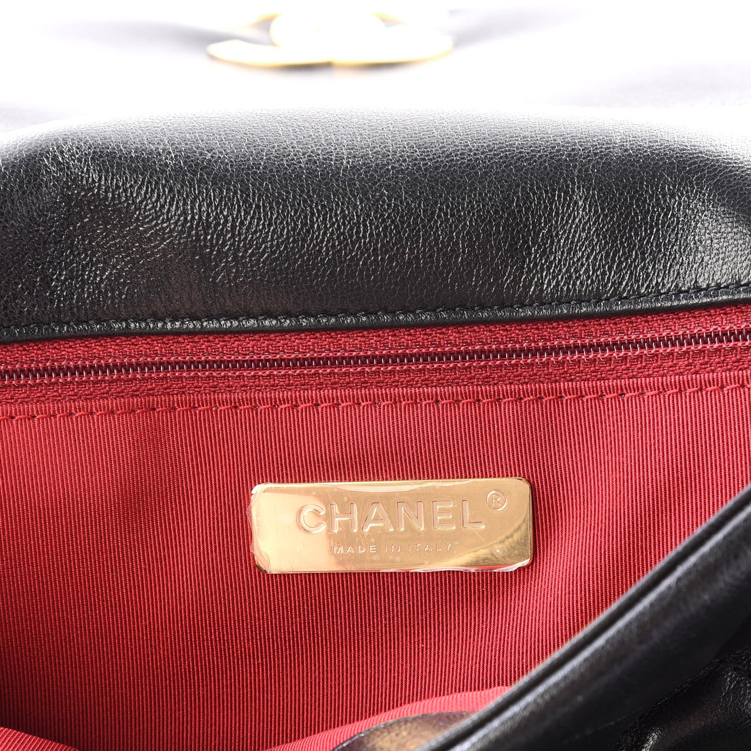 Chanel Goatskin Quilted Medium 19 Flap Black 9 of 12