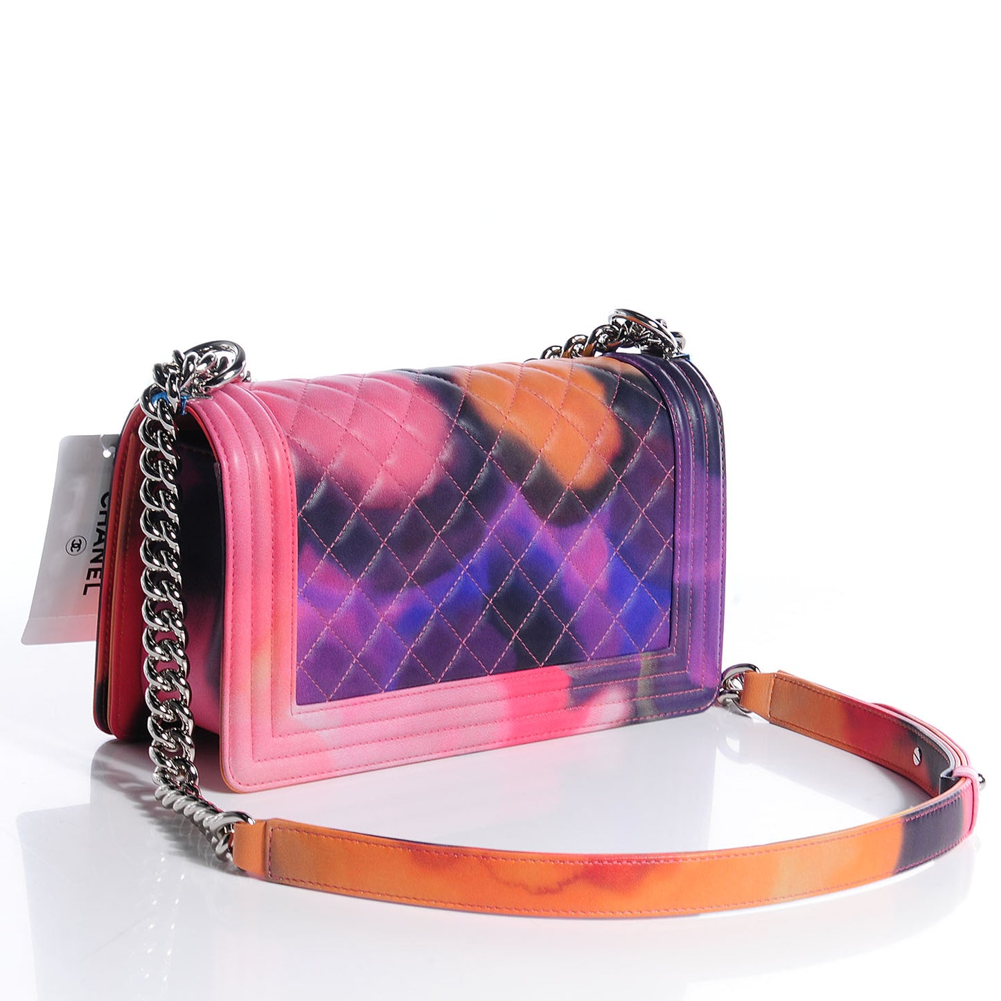 Printed Lambskin Medium Flower Power Boy Flap