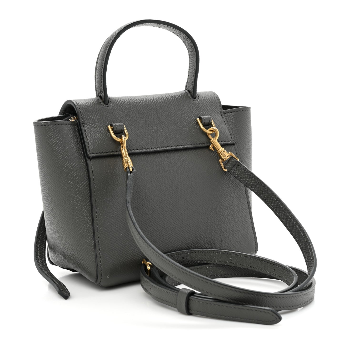 Grained Calfskin Pico Belt Bag Grey