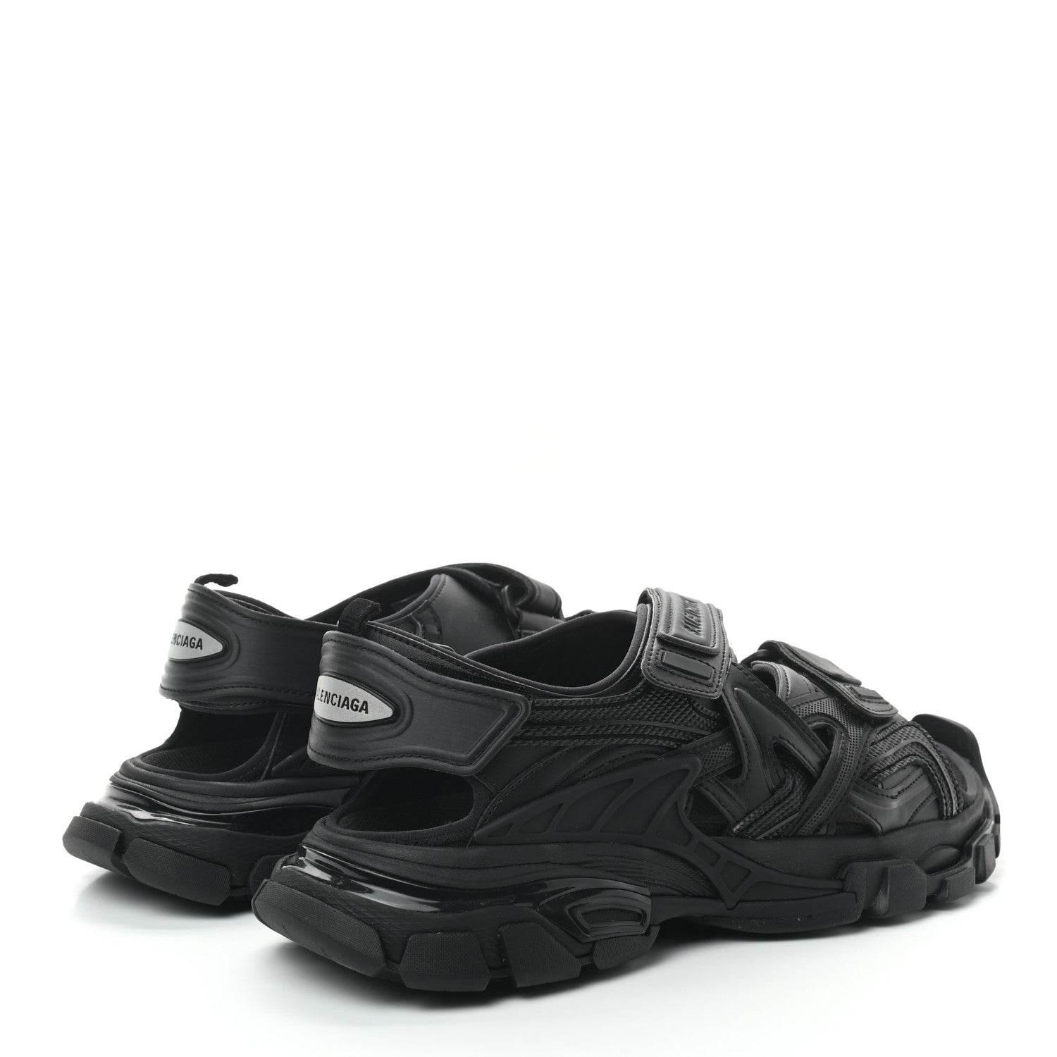 Balenciaga Neoprene Rubber Mens Track Sandals 41 Black 4 of 7