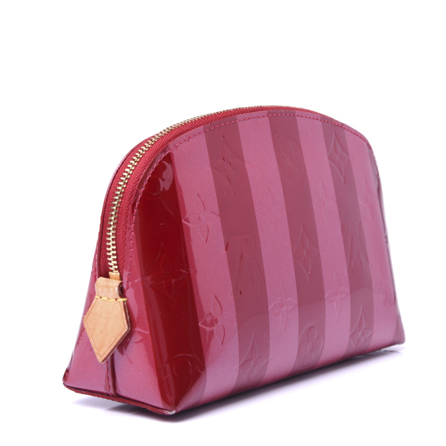 Louis Vuitton Vernis Rayures Cosmetic Pouch Pomme D'Amour 3 of 10