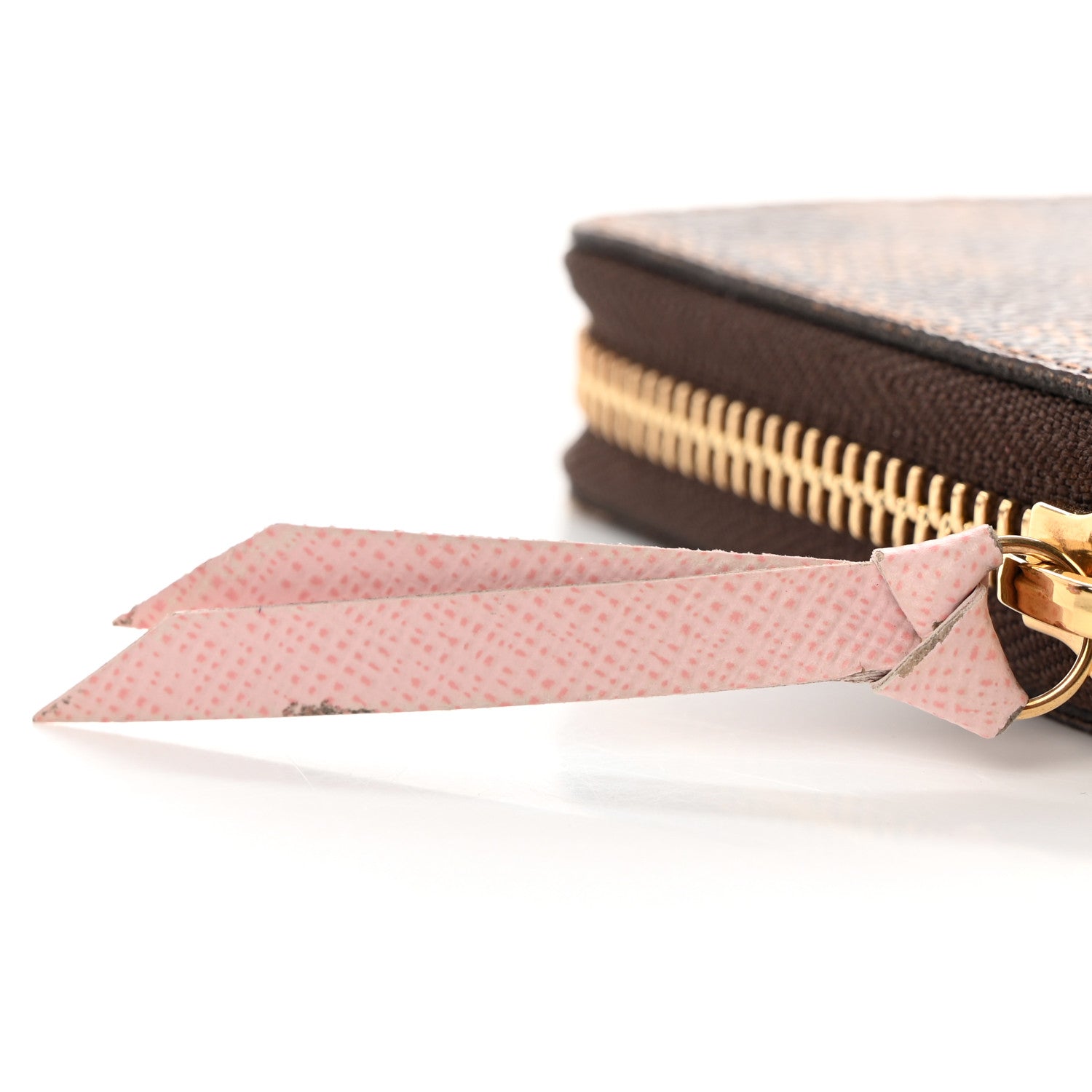 Louis Vuitton Damier Ebene Clemence Wallet Rose Ballerine 8 of 9