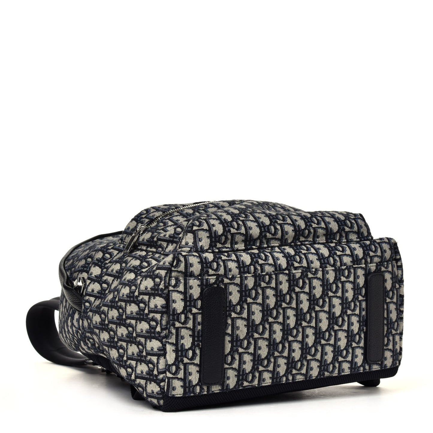 Oblique Calfskin Rider Backpack Beige Black