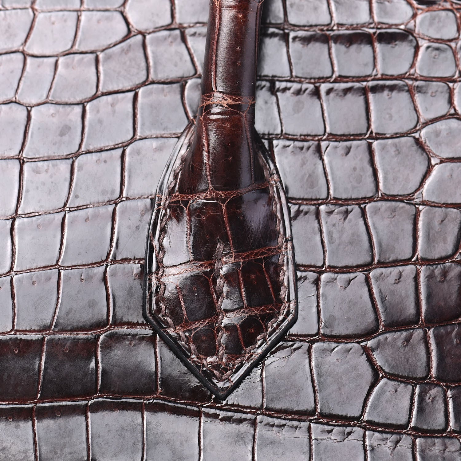 Hermes Shiny Porosus Crocodile Birkin 35 Cocoan 7 of 31
