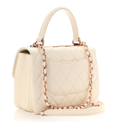 Chanel Lambskin Quilted Small Trendy CC Dual Handle Flap Bag White 3 of 10