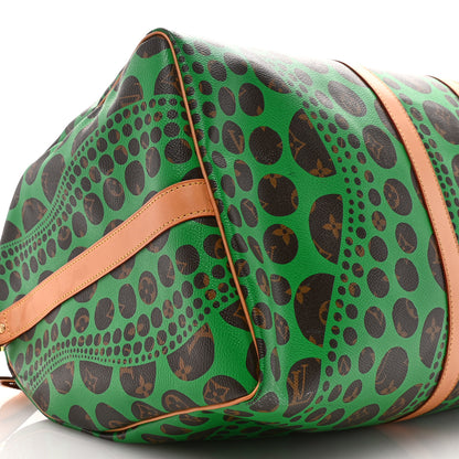 Louis Vuitton Monogram Kusama Pumpkin Dots Keepall Bandouliere 55 Green 9 of 13