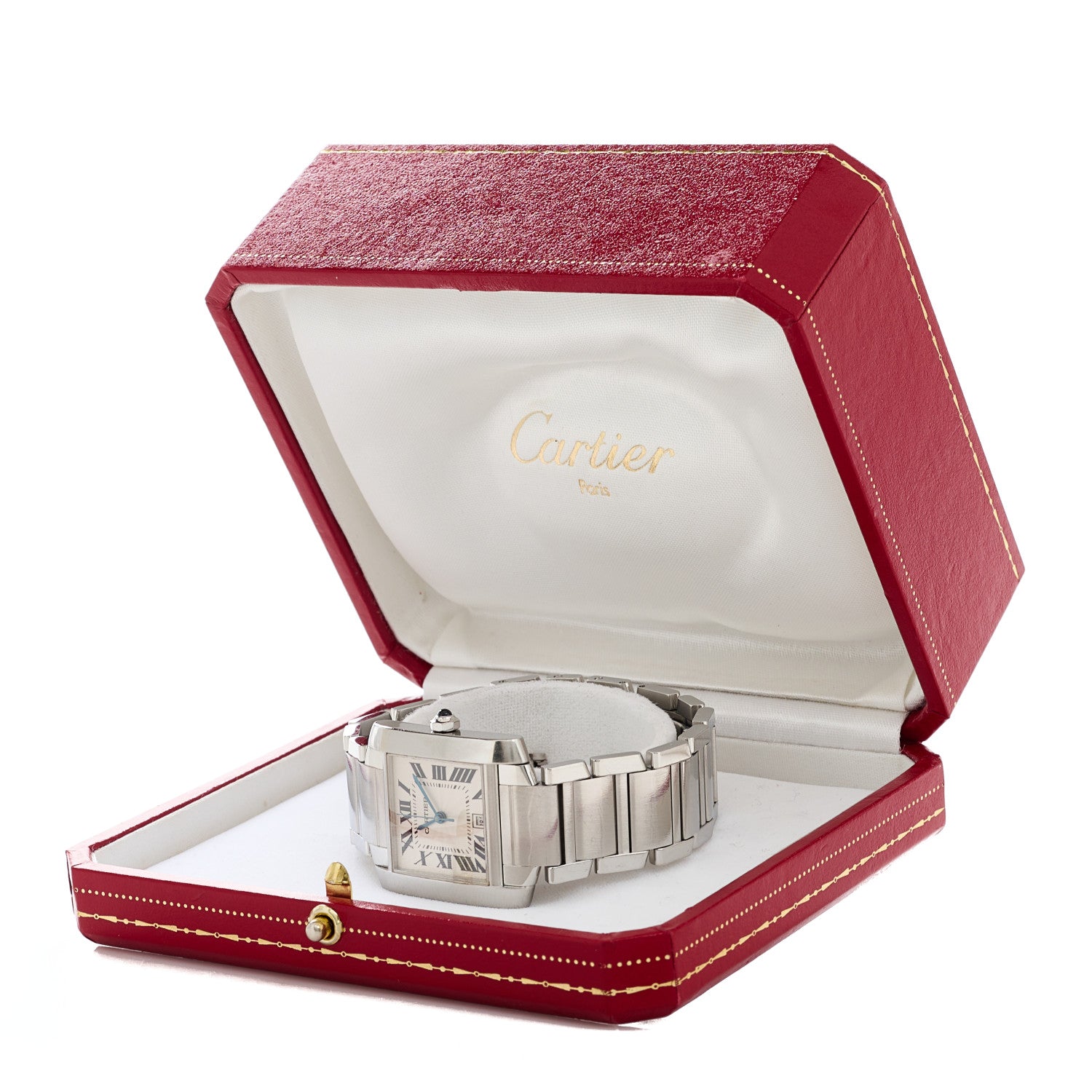 Cartier Stainless Steel 28mm Tank Francaise Automatic Watch 2 of 5