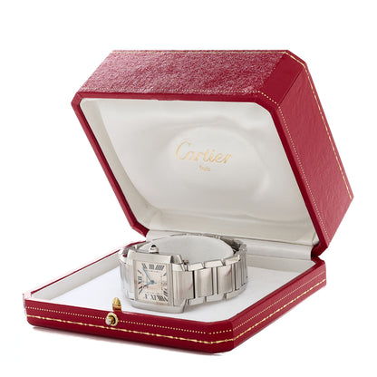 Cartier Stainless Steel 28mm Tank Francaise Automatic Watch 2 of 5