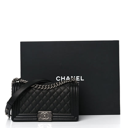 Chanel Caviar Quilted Medium Boy Flap Black 12 of 12