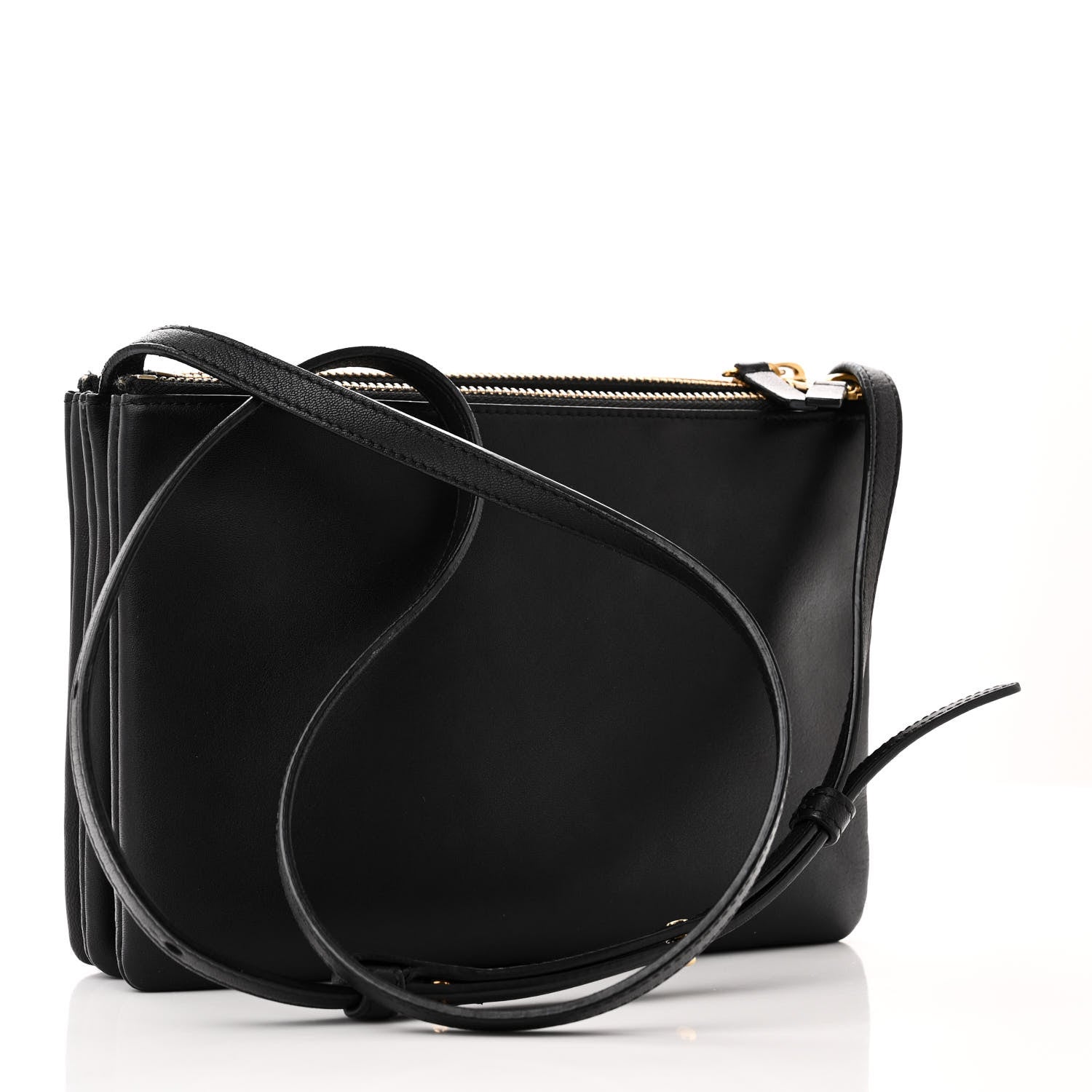 Celine Lambskin Small Trio Crossbody Bag Black 2 of 11