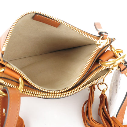 Chloe Calfskin Suede Small Jane Fringe Bag Caramel 5 of 7