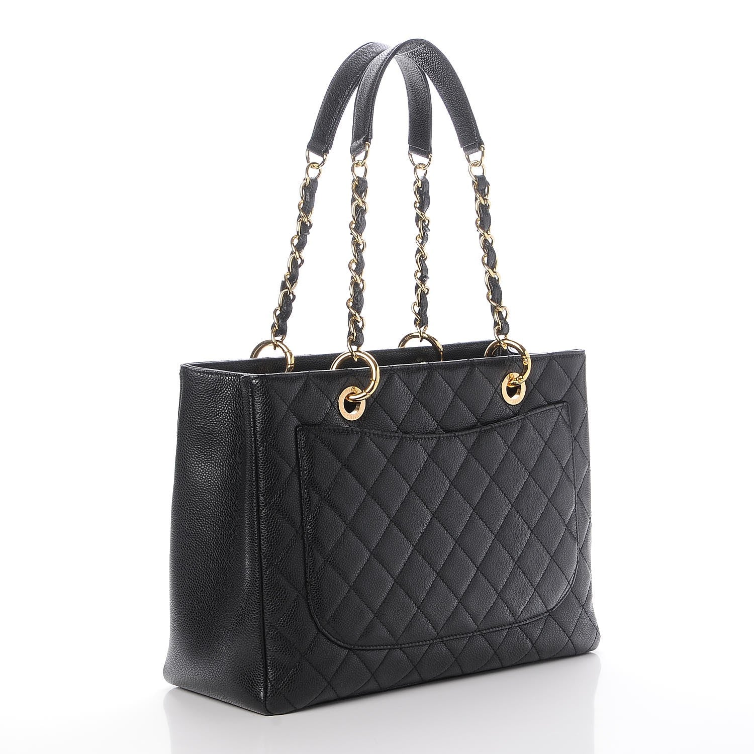 Chanel Caviar Quilted Grand Shopping Tote GST Black 3 of 8