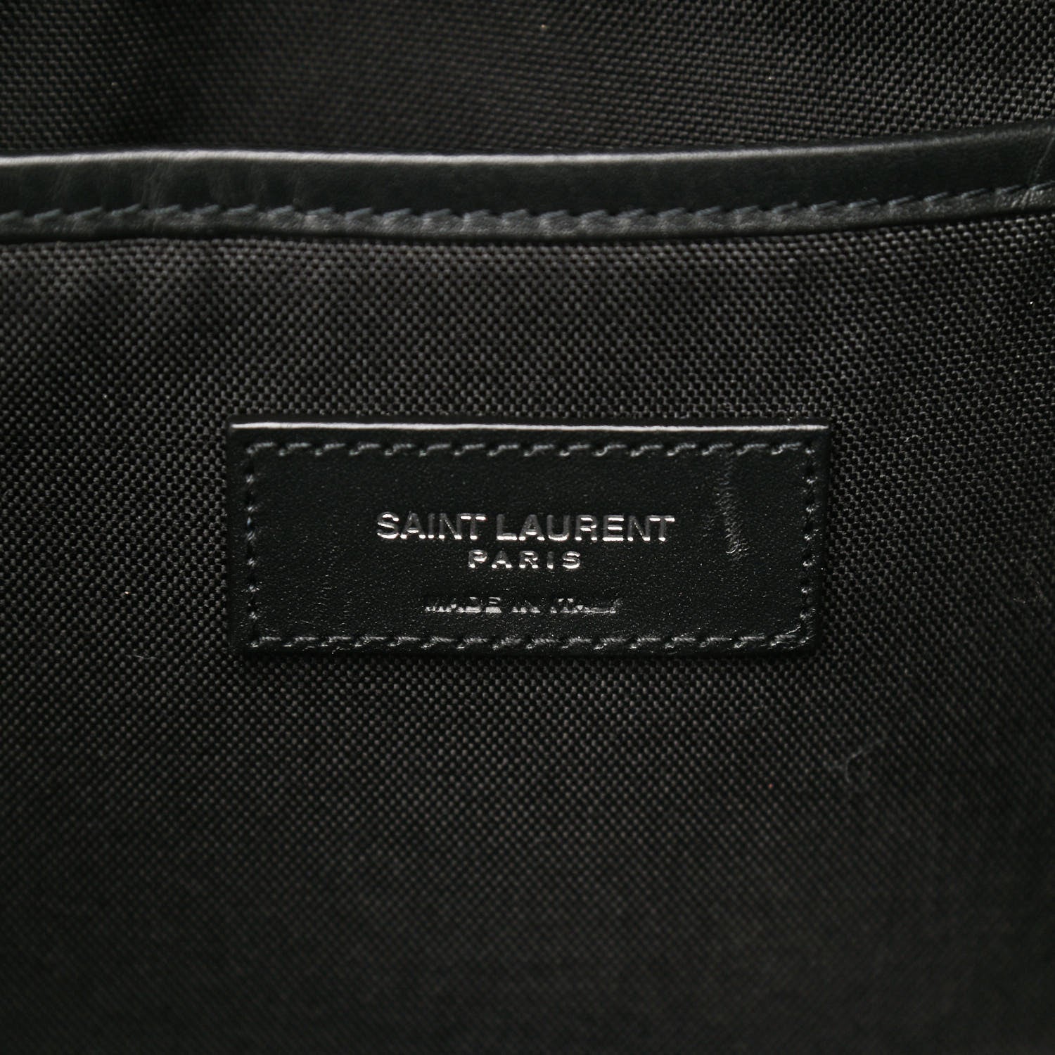 Saint Laurent Canvas Leopard Print City Backpack Black White 8 of 9
