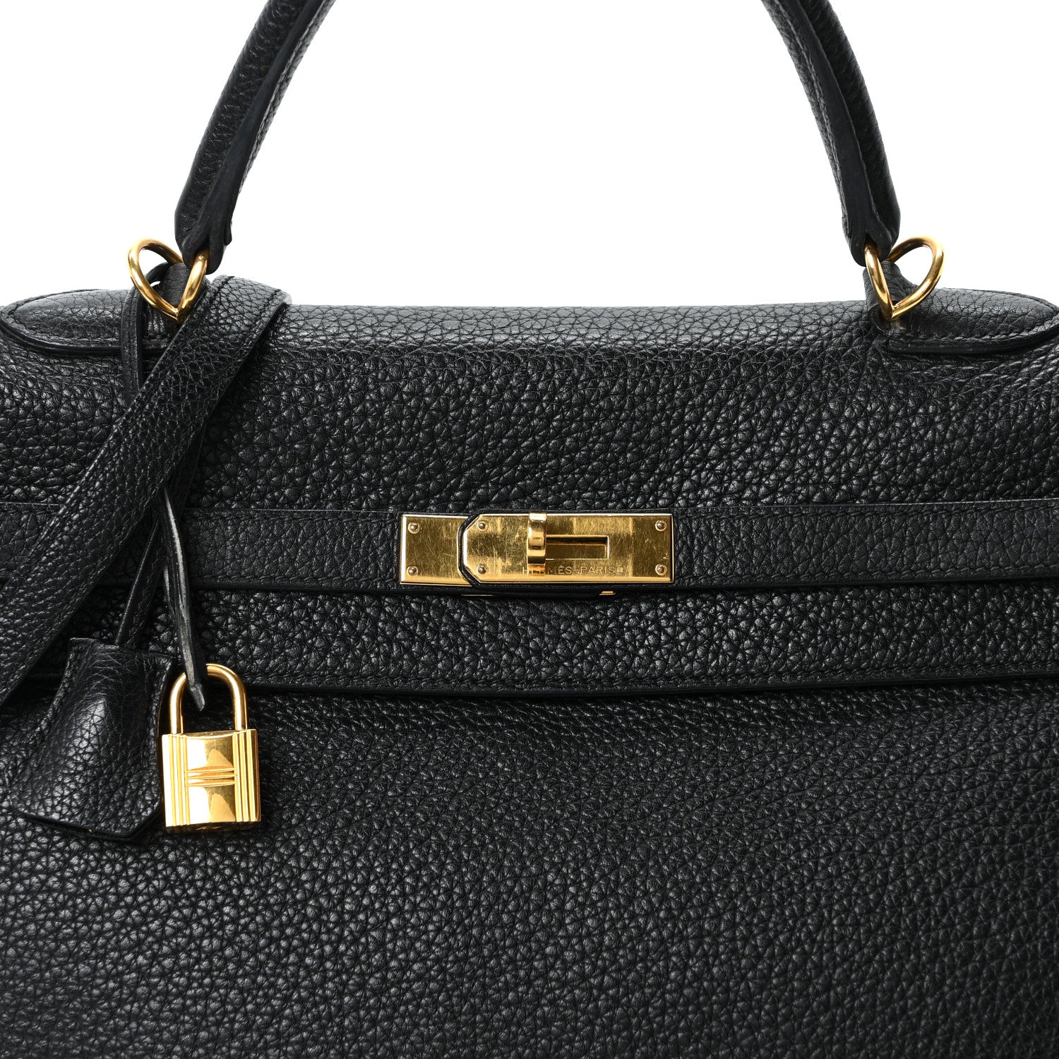 Hermes Fjord Kelly Retourne 35 Black 8 of 10