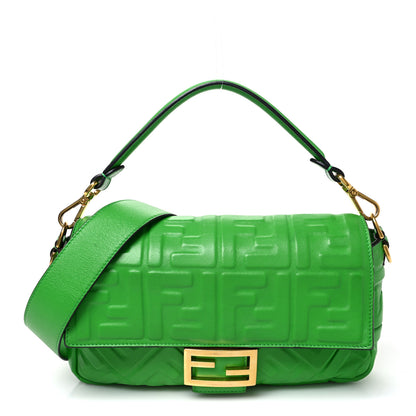 Fendi Nappa FF 1974 Embossed Baguette Tomatillo 1 of 11