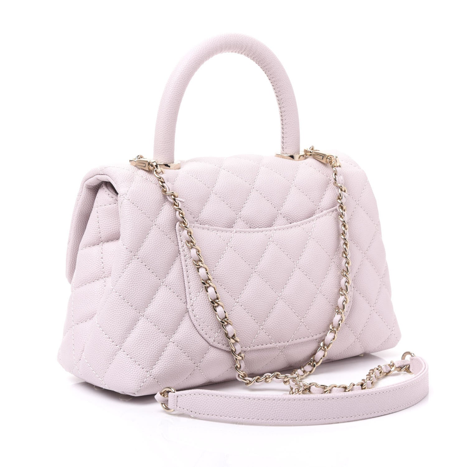 Chanel Caviar Quilted Mini Coco Handle Flap Lilas Lilac 2 of 10