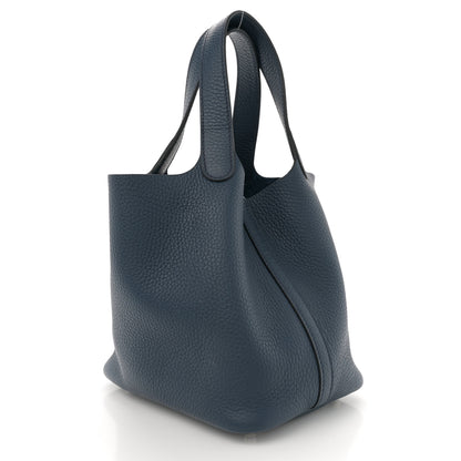 Hermes Taurillon Clemence Picotin Lock 18 PM Bleu de Prusse 3 of 10