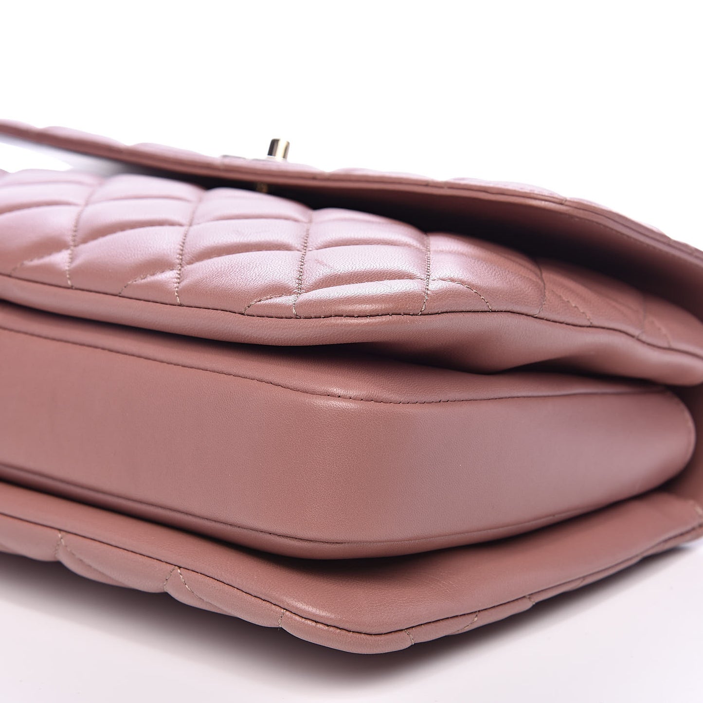 Lambskin Quilted Medium Trendy CC Flap Dual Handle Bag Pink