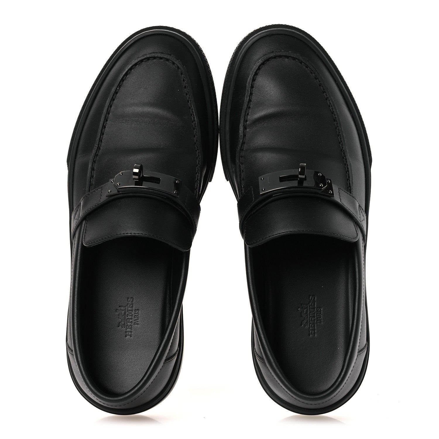 Hermes Calfskin Mens Game Slip On Sneakers 40 Black 2 of 14