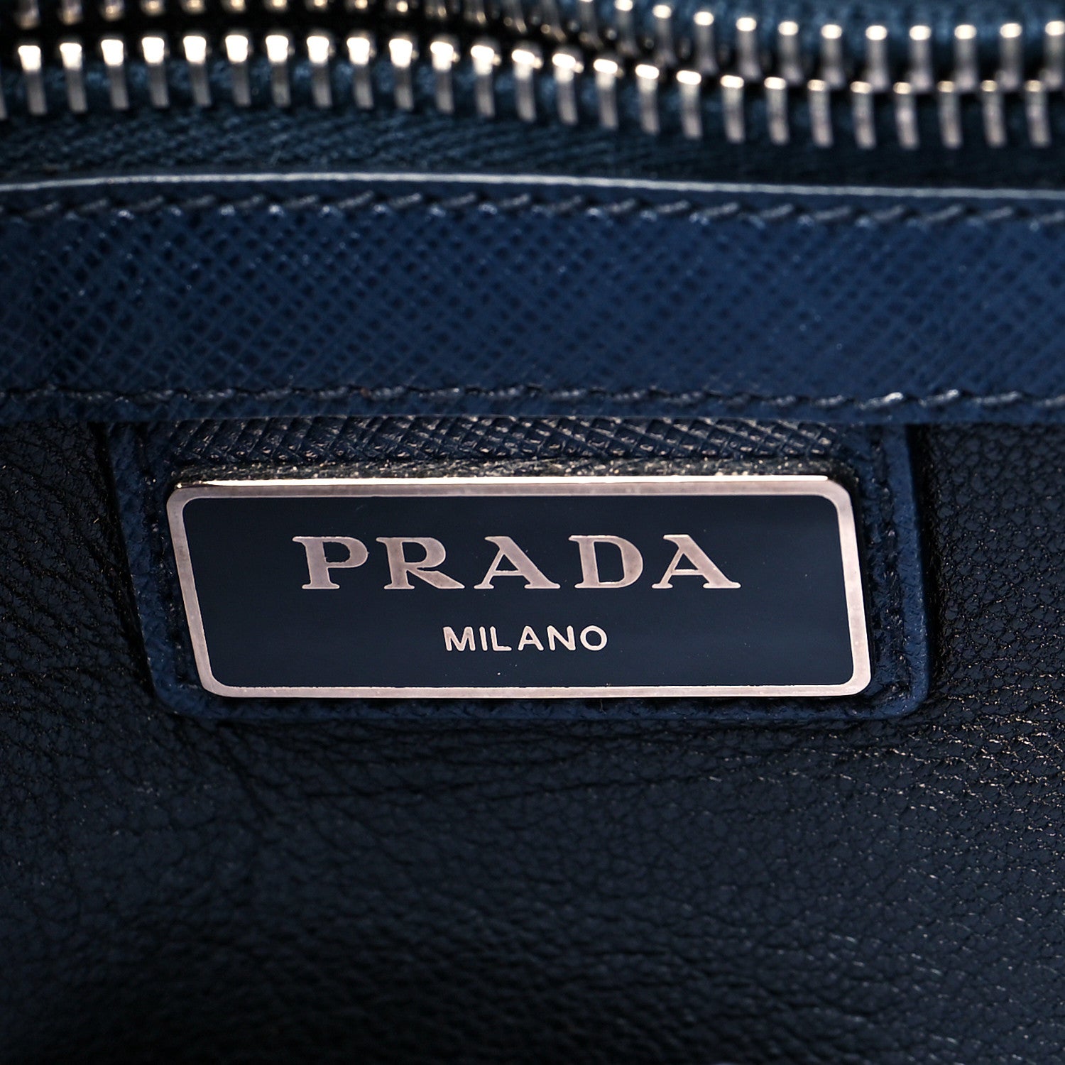 Prada Saffiano Messenger Satchel Bluette 5 of 11