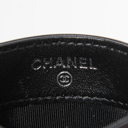 Chanel Lambskin Chevron Card Holder So Black 5 of 8