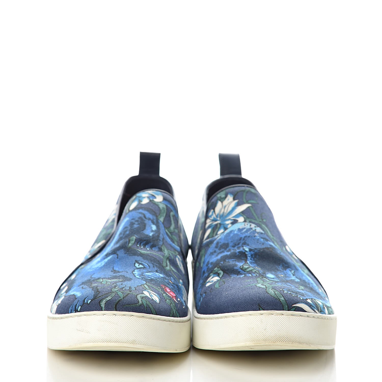 Louis Vuitton Canvas Printed Match-Up Slip On Sneakers 12 Blue 2 of 12