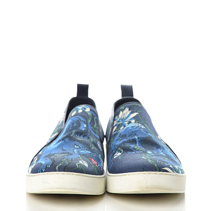 Louis Vuitton Canvas Printed Match-Up Slip On Sneakers 12 Blue 2 of 12