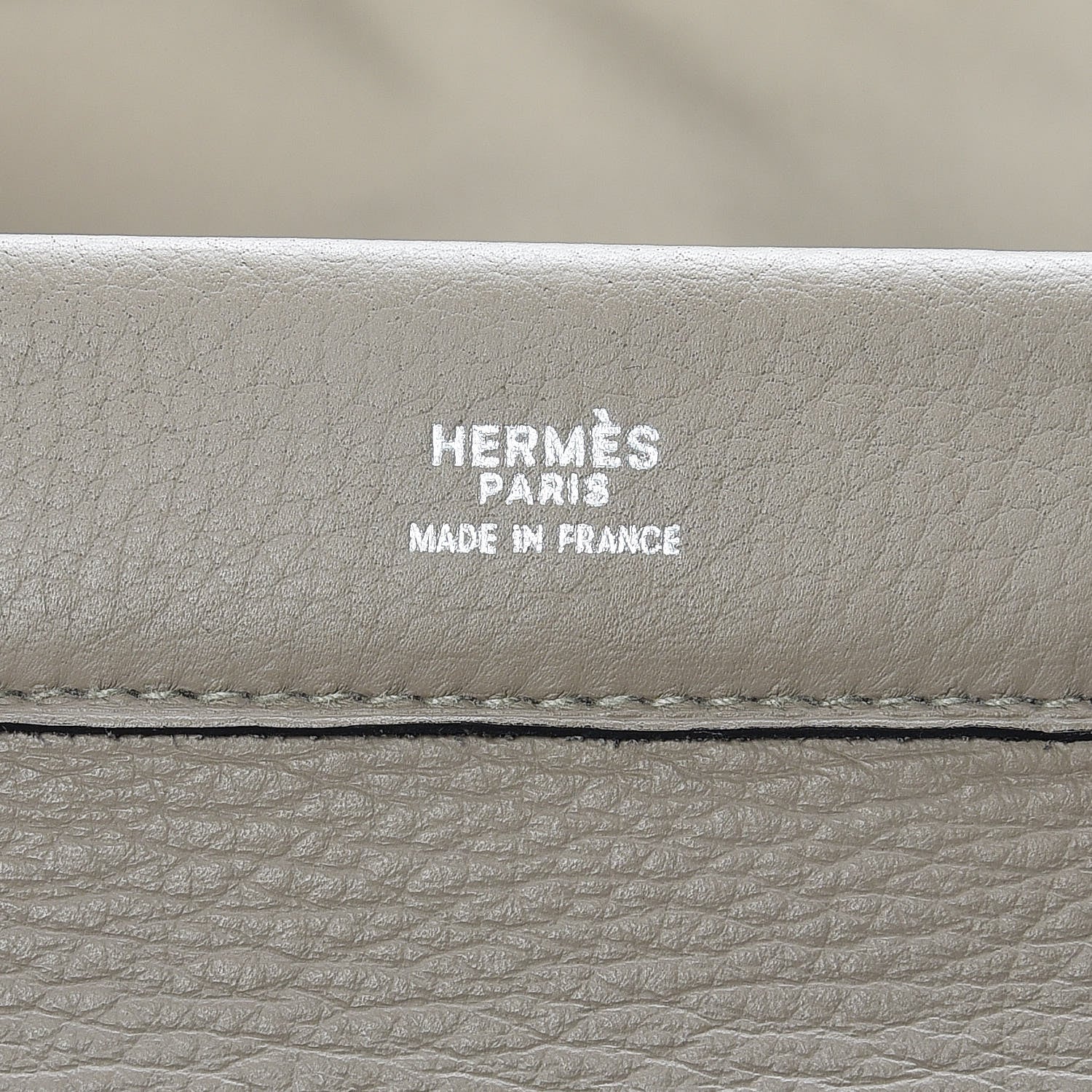Hermes Taurillon Clemence Equi Clutch Gris Tourterelle 10 of 10