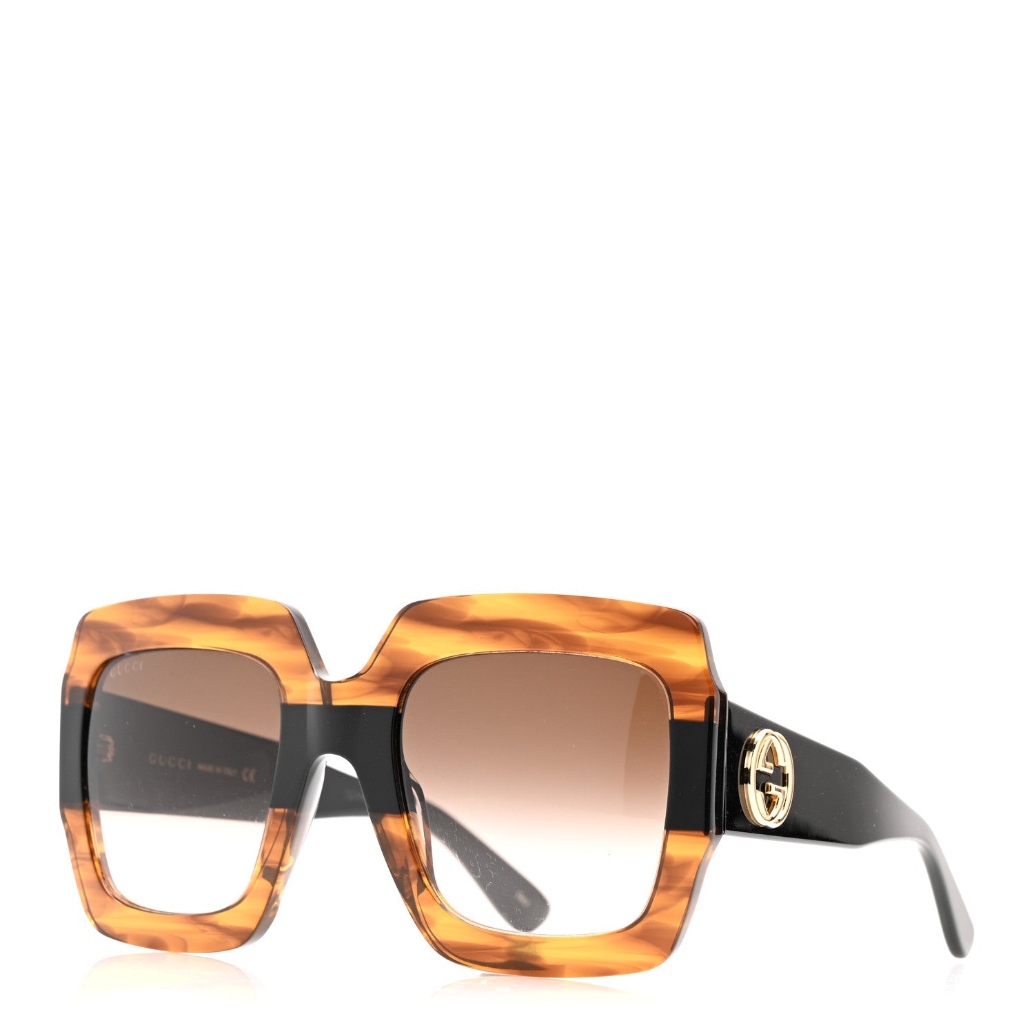 Gucci Square Frame GG0178S Sunglasses Havana 1 of 8