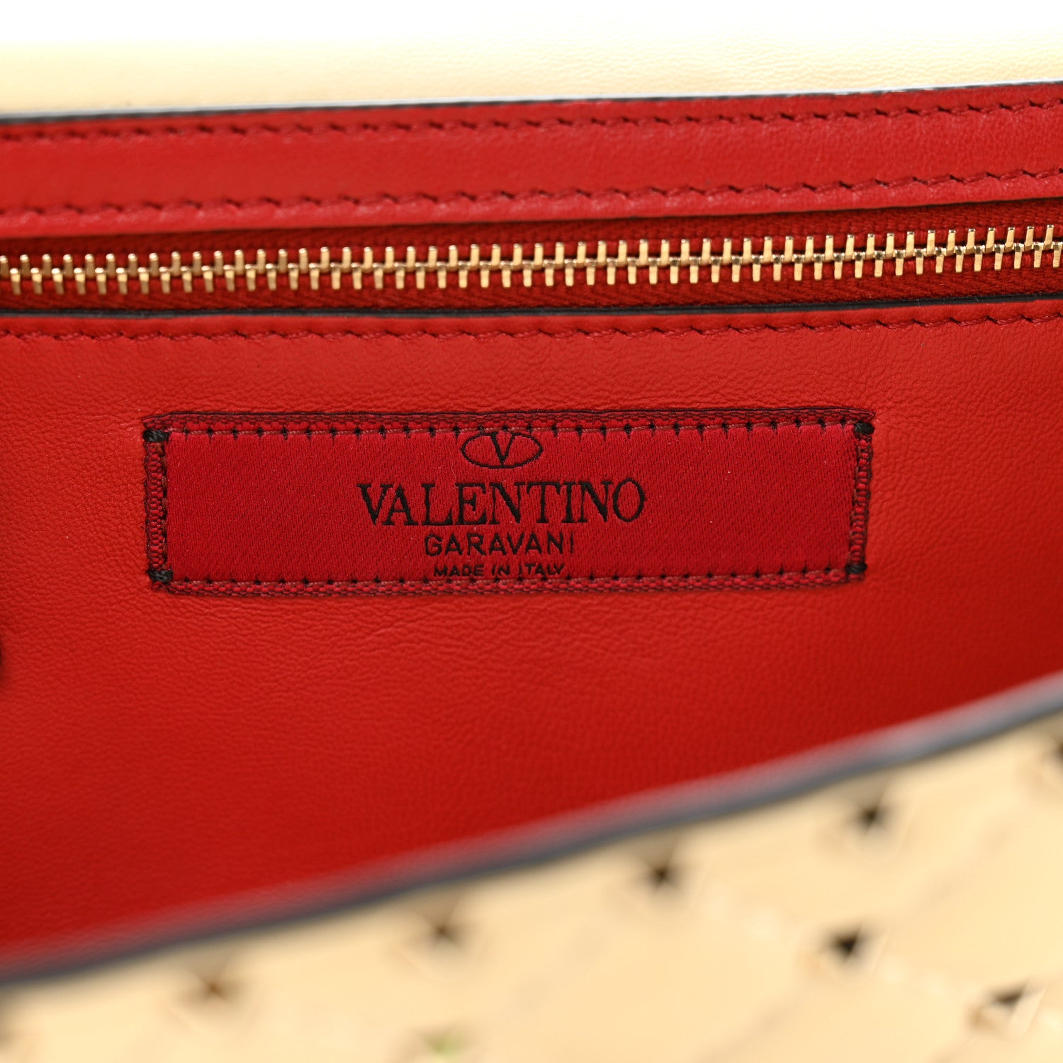 Valentino Garavani Nappa Rockstud Spike Wallet on Chain Light Ivory 6 of 12