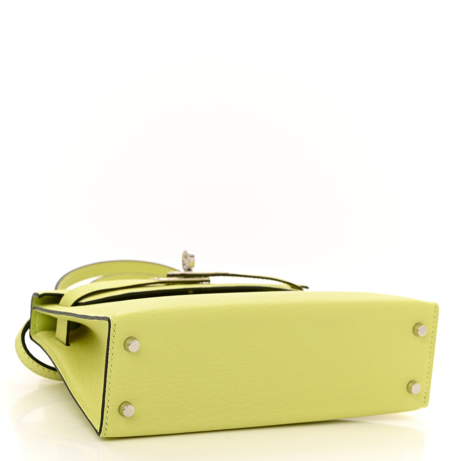 Hermes Chevre Mysore Mini Kelly Sellier 20 Jaune Bourgeon 4 of 11