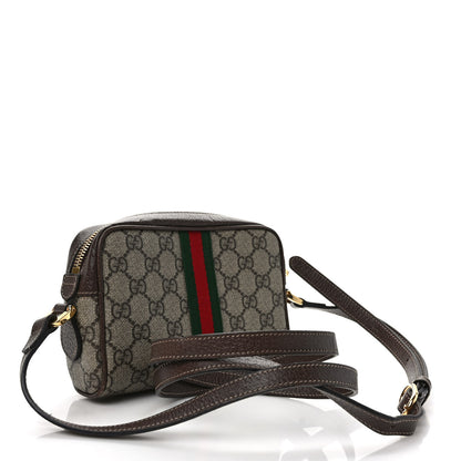 Gucci GG Supreme Monogram Web Mini Ophidia Shoulder Bag Brown 3 of 12