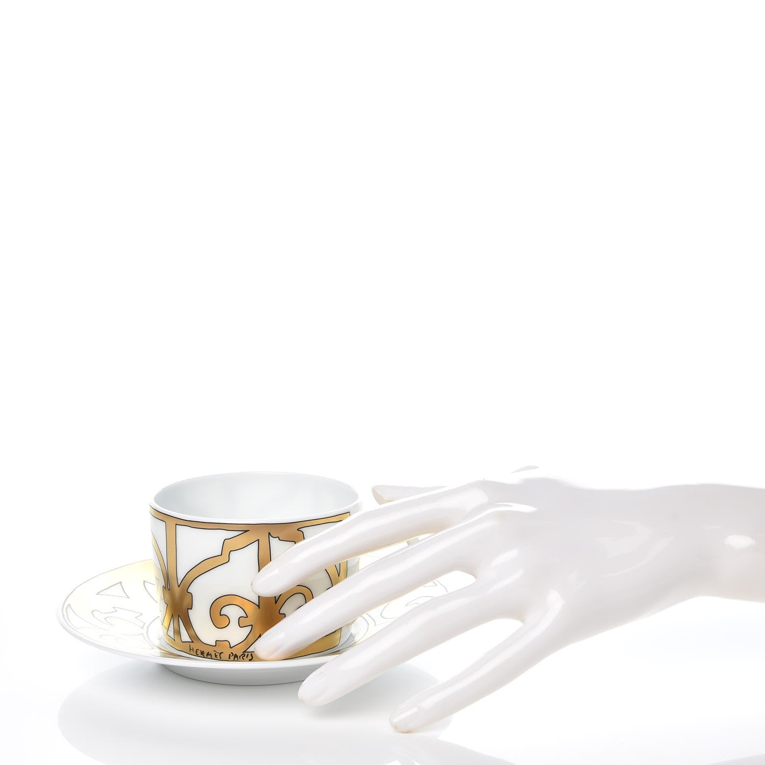 Hermes Porcelain Balcon du Guadalquivir Tea Cup and Saucer Set of 2 2 of 7