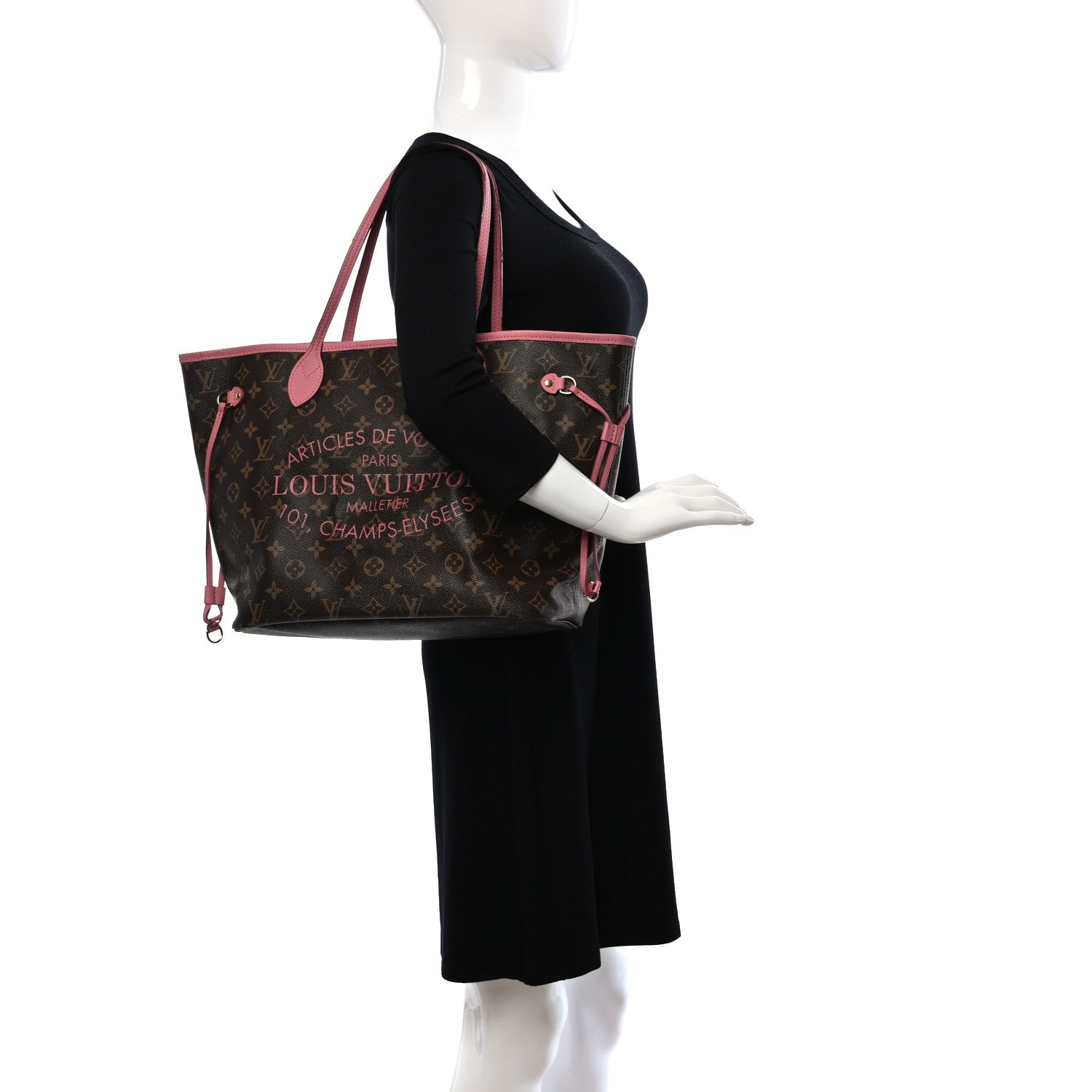 Louis Vuitton Monogram Articles de Voyage Ikat Neverfull GM Rose Velours 2 of 15