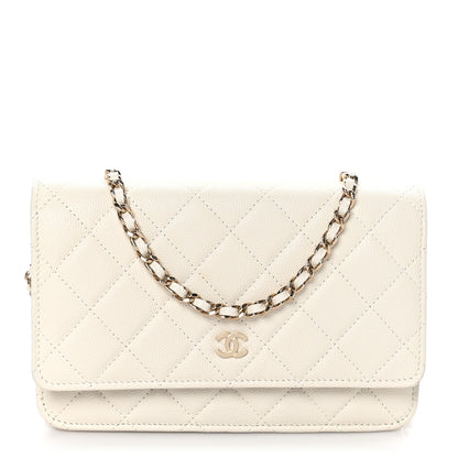 Chanel Caviar Quilted Wallet On Chain WOC White 1 of 11