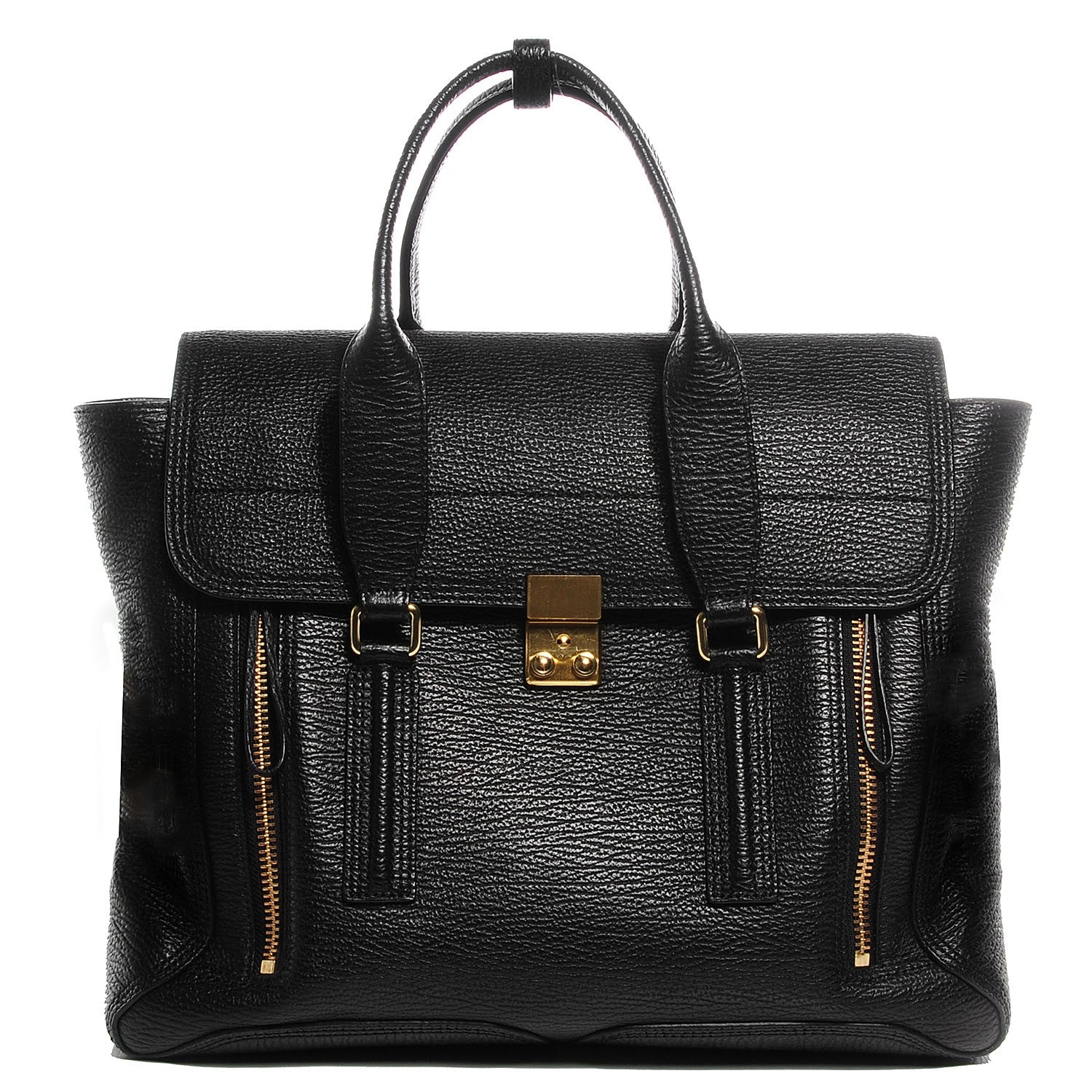 3.1 Phillip Lim 3.1 Leather Large Pashli Satchel Black 1 of 13