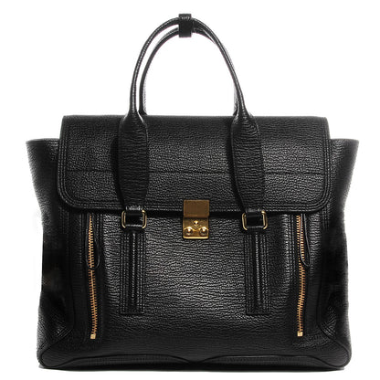 3.1 Phillip Lim 3.1 Leather Large Pashli Satchel Black 1 of 13