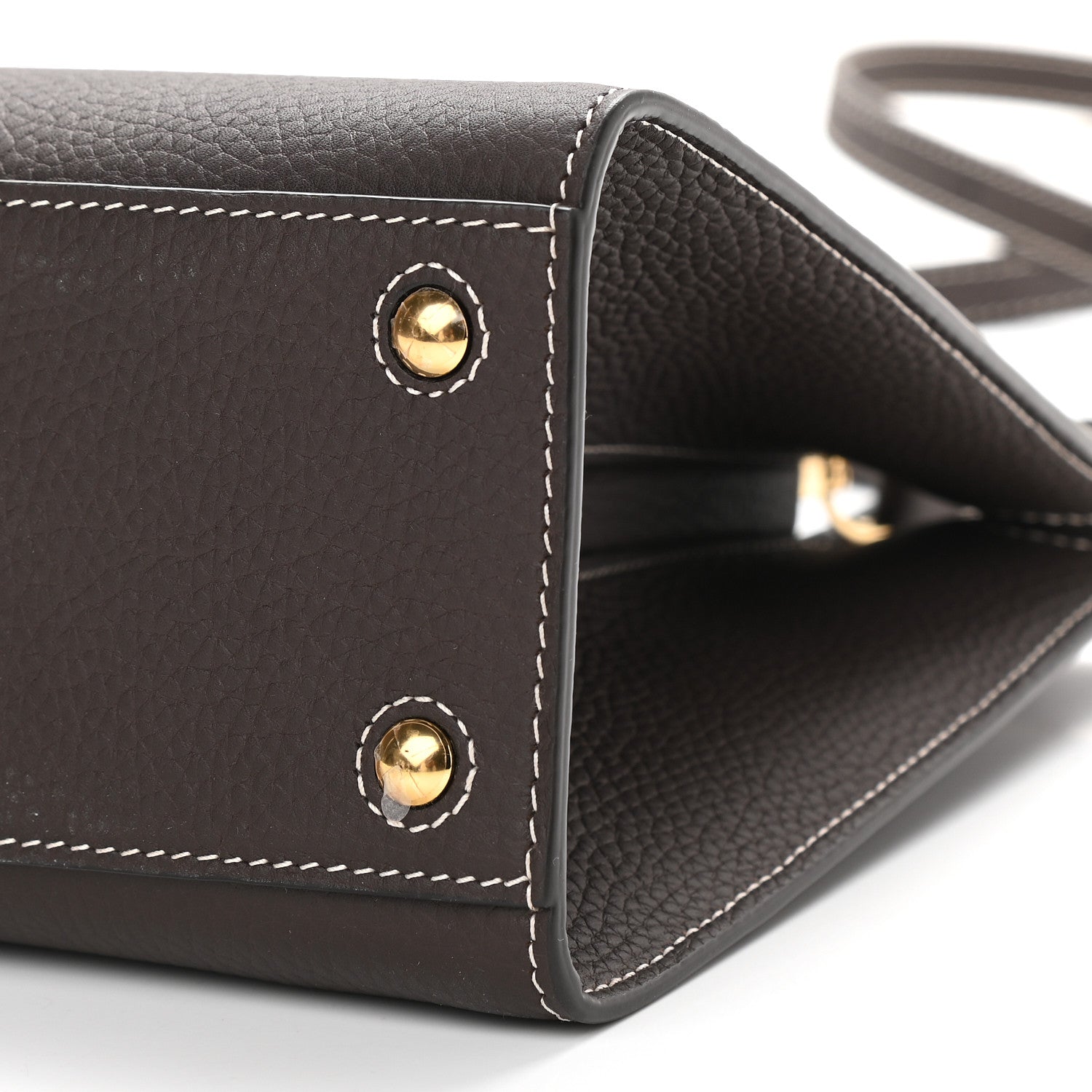 Burberry Calfskin Mini Frances Tote Dark Clay Brown 6 of 9