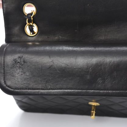Chanel Lambskin Quilted Medium Double Flap Black 13 of 16