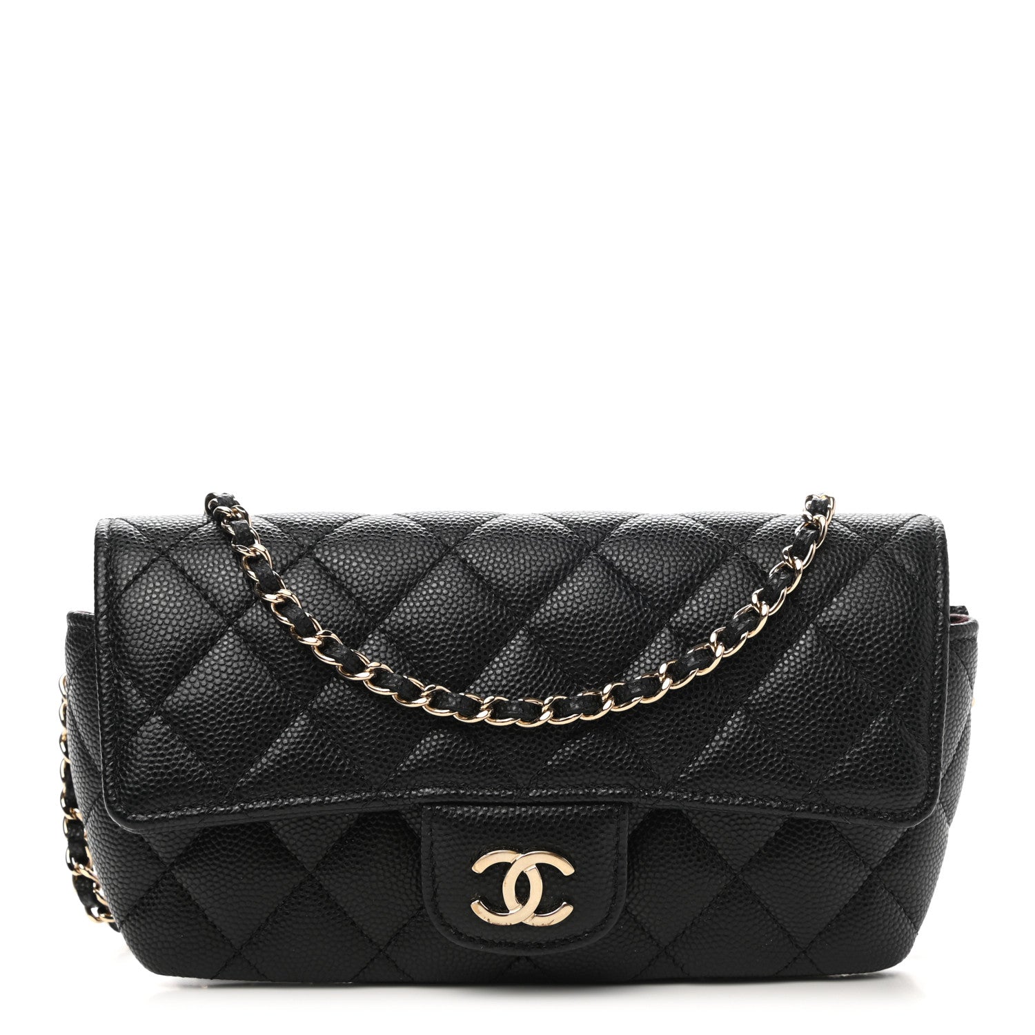 Chanel Caviar Quilted Glasses Case With Chain Black 1 of 12
