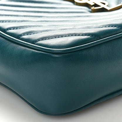 Saint Laurent Calfskin Matelasse Monogram Lou Camera Bag Sea Turquoise 9 of 10