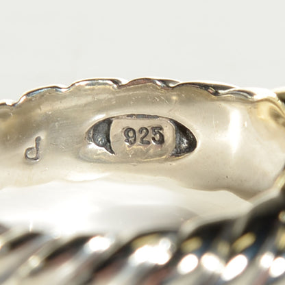 David Yurman Sterling Silver 14K Yellow Gold Citrine 10mm Noblesse Ring 52 6 4 of 6