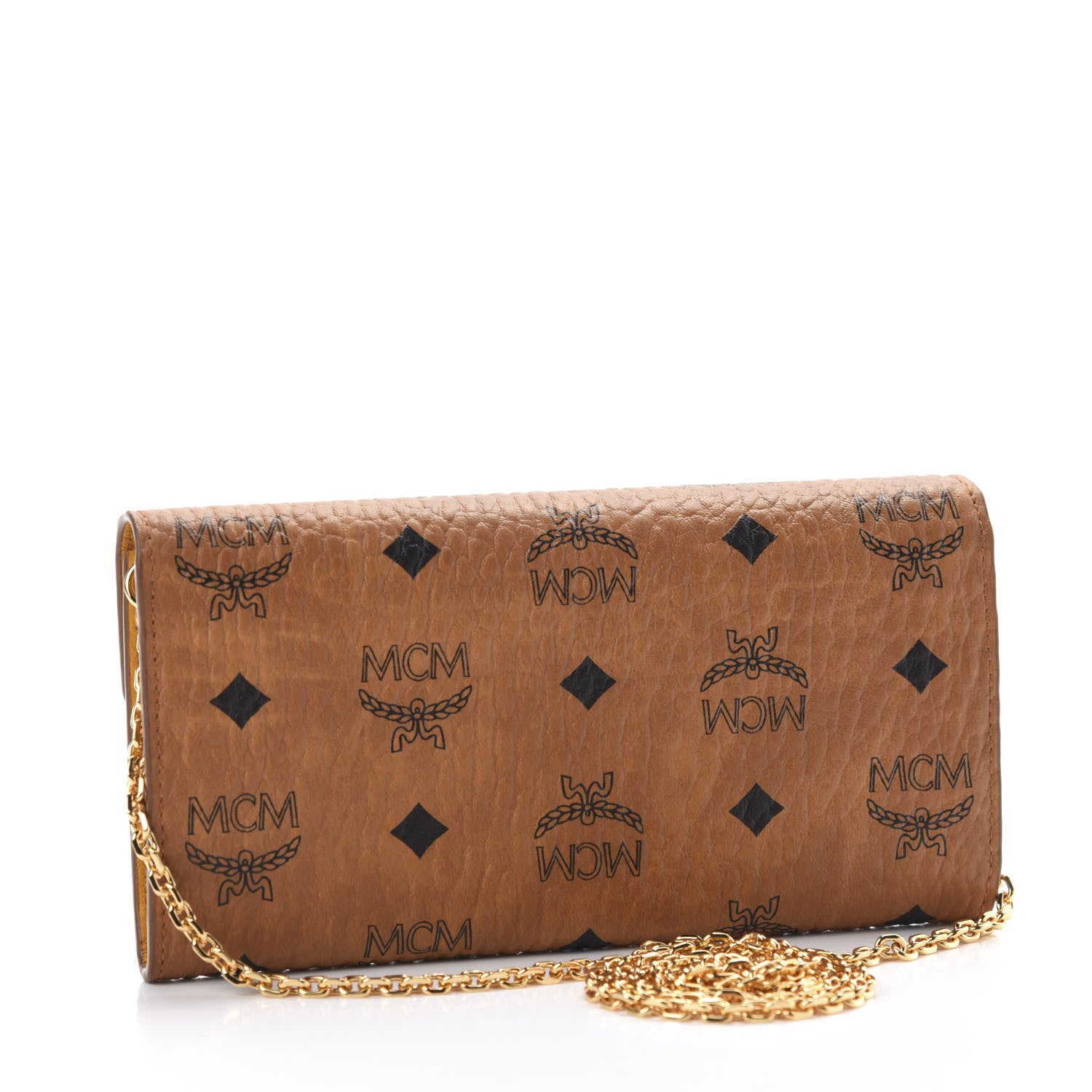 MCM Visetos Large Patricia Wallet On Chain Cognac 3 of 12