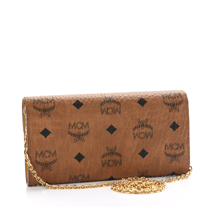 MCM Visetos Large Patricia Wallet On Chain Cognac 3 of 12