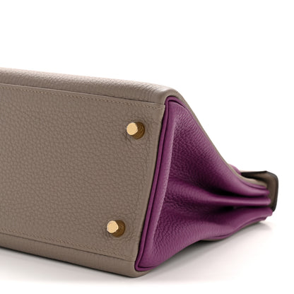 Hermes Togo Horseshoe Kelly Retourne 28 Gris Asphalte Anemone 10 of 15