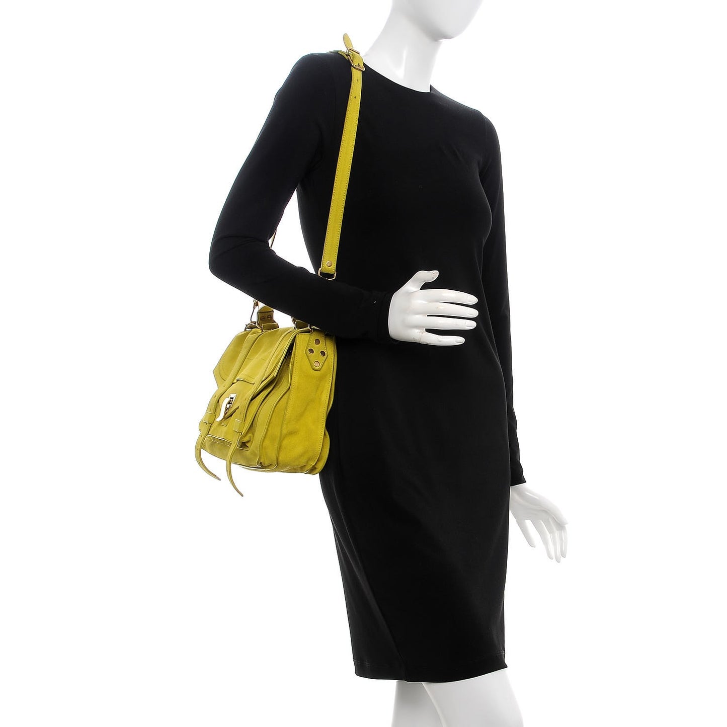 Suede Medium PS1 Satchel Citron