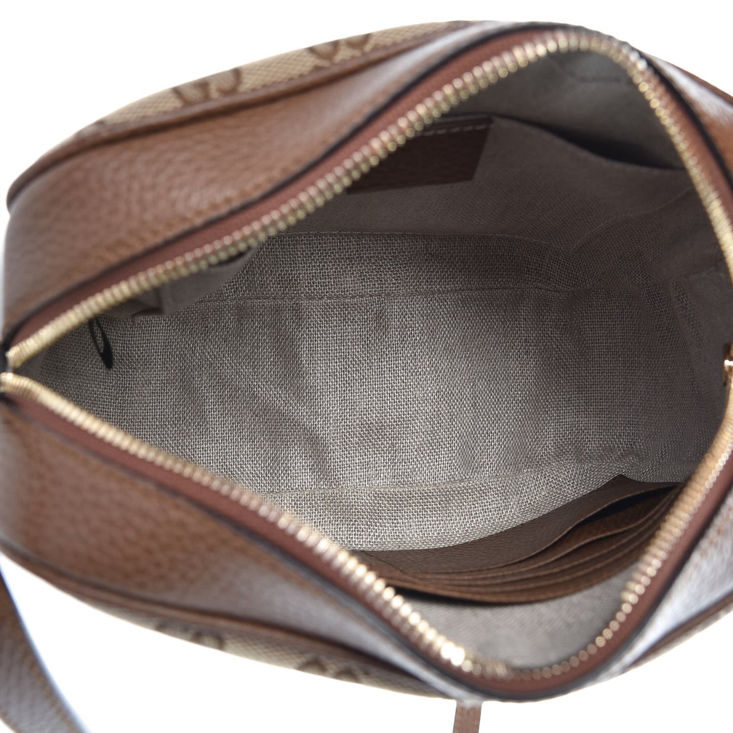 Monogram Mini Bree Messenger Bag Beige Tabacco