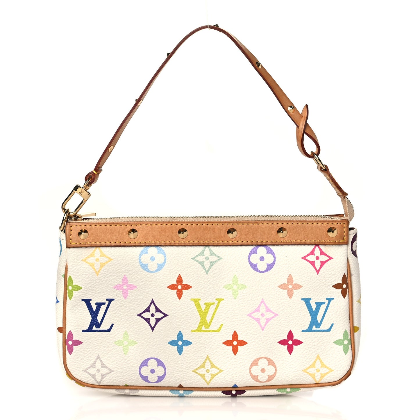 Monogram Multicolor Pochette Accessories White