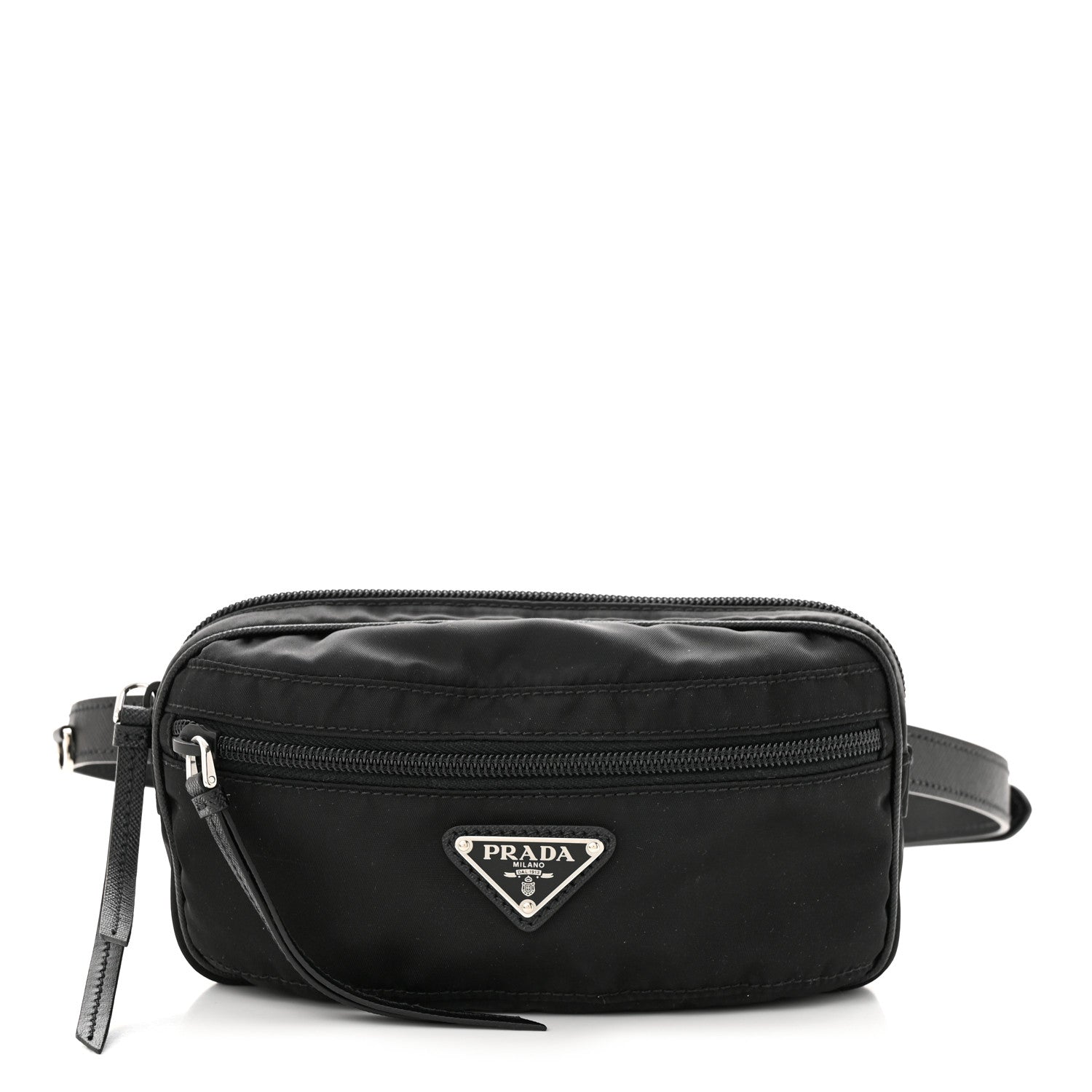 Prada Tessuto Nylon Saffiano Belt Bag Black 1 of 11